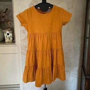 NWOT Hanna Andersson Ochre Corduroy Dress 5